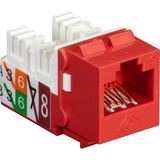 Red Unshielded CAT6 Keystone Jack, 110 P