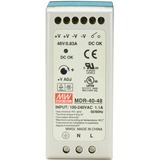 DIN RAIL IND POWER SUPPLY - 40W, 48VDC