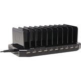 TRIPP LITE, 10-PORT USB CHARGING STATION WITH ADJUSTABLE STORAGE, 12V 8A (96W) USB CHARGER OUTPUT