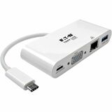 TRIPP LITE, CONVERTER USB-C TO VGA/USB-A/USB-C CHARGING/GIGABIT ETHERNET, 1080P