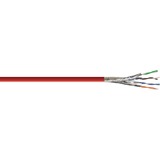 CAT 7 S/FTP LSZH Bulk Cable - 23 AWG Solid Bare Copper - Red - 500ft. - TAA compliant