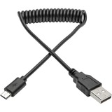 TRIPP LITE, 6FT USB 2.0 HI-SPEED A TO MICRO-B-USB CABLE COILED M/M 6'