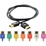 97-0132310 - Ultra-Slim High-Speed Flexible HDMI (M) to HDMI (M) Cable with Ethernet: Yellow - 10ft.