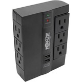 TRIPP LITE, SURGE PROTECTOR DIRECT PLUG-IN 6 OUTLET 3 ROTATABLE, 2 USB PORTS