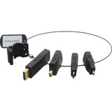 HDMI Adapter Ring #2 - Included adapters: DisplayPort (M) to HDMI (F); Mini DisplayPort (M) to HDMI (F); Mini HDMI type C (M) to HDMI (F); Micro HDMI type D (M) to HDMI (F)