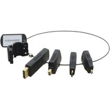 HDMI Adapter Ring #3 - Included adapters: DisplayPort (M) to HDMI (F); Mini DisplayPort (M) to HDMI (F); Mini HDMI type C (M) to HDMI (F)