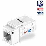 50 Pack Cat6 RJ-45 Keystone Jack