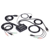 4K60 DISPLAY PORT CABLE KVM SWITCH 2 POR