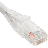 Patch Cord  CAT 6  Clear Boot  White  5ft.