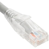 Patch Cord  CAT 6  Clear Boot  Gray  1ft.