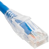 Patch Cord  CAT 6  Clear Boot  Blue  10ft.