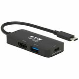 TRIPP LITE, USB-C MULTIPORT ADAPTER - HDMI 4K 60 HZ, 4:4:4, HDR, USB-A, 100W PD CHARGING, BLACK