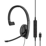 SC 135 USB-C Wired monaural UC headset with 3.5 mm jack and USB-C connectivity with in-line call control. Skype for Business certified and UC optimized