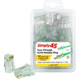 Cat6 PassThru RJ45 GRN 50pc