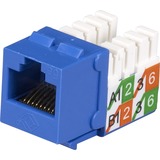 CAT5E UNSHIELDED KEYSTONE JACK BLUE