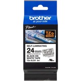 BROTHER MOBILE, 0.94 IN X 26.2 FT (24MM X 8M), 0.37 IN (9.5MM) PRINTABLE HEIGHT, BLACK INK ON WHITE SELF-LAMINATING LABEL