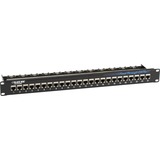 CAT5E FD-THRU PATCH PANEL 1U SHL 24PT