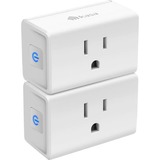 Kasa Smart Wi-Fi Plug Mini 2-Pack SPEC: 2.4 GHz Wi-Fi required 100-120 V~ 50/60 Hz 15 A maximum load FEATURE: Mini Size; Amazon Certified for Humans (FFS);Kasa Smart app; works with Alexa Google Assistant and Samsung SmartThings; remote control; sc