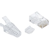 CAT6A MODULAR PLUGS CLEAR BOOTS UTP 100