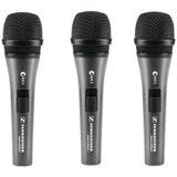 3-PACK e835-S Handheld microphone set with (3) e 835-S (cardioid dynamic) (3) MZQ 800 clips and (3) carrying pouches (3.5 lbs)