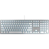 CHERRY, KC 6000C FOR MAC, CORDED KEYBOARD, SILVER/WHITE