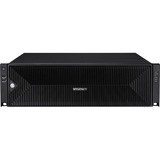 8K NVR (Intel based) 120TB RAW 64 channels H.265 H.264 MJPEG 16 fixed internal SATA HDDs (10TB max per HDD) RAID 5 & 6 ARB (Automatic Recovery Backup) 400 Mbps recording / up to 32 Mbps playback Dual stream recording WiseStream technology HDM