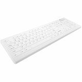 CHERRY, AK-C8112 MEDICAL KEYBOARD, WIRELESS, DISINFECTABLE FULL-SIZED KEYBOARD, 2.4 GHZ, WHITE, 104 KEYS, IP68, 2 YR WARRANTY