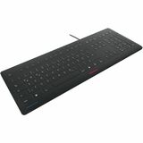 CHERRY, STREAM WIRED KEYBOARD WITH PROTECTIVE SILICONE MEMBRANE, BLACK, USB, 3 YR KEYBOARD WARRANTY, 1 YR MEMBRANE WARRANTY