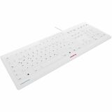 CHERRY, STREAM WIRED KEYBOARD WITH PROTECTIVE SILICONE MEMBRANE, WHITE, USB, 3 YR KEYBOARD WARRANTY, 1 YR MEMBRANE WARRANTY