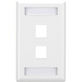 2PT WH SINGLE-GANG KEYSTONE WALLPLATE