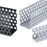 Panduit D1.5X4LG6 Cable Management Panduit 6ft Panduct Flush Cover Type D - Round Hole Wiring Duct - Cable Duct - Light Gray - 72" Leng D15x4lg6 074983211159